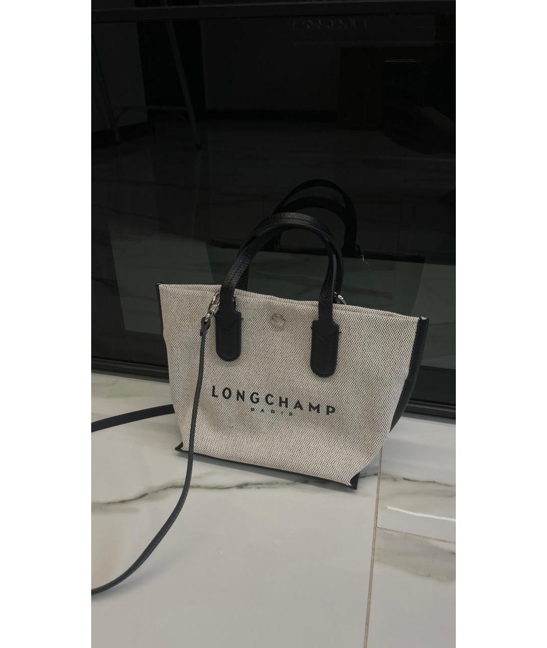 LONGCHAMP Серая хлопковая сумка через плечо, фото 4