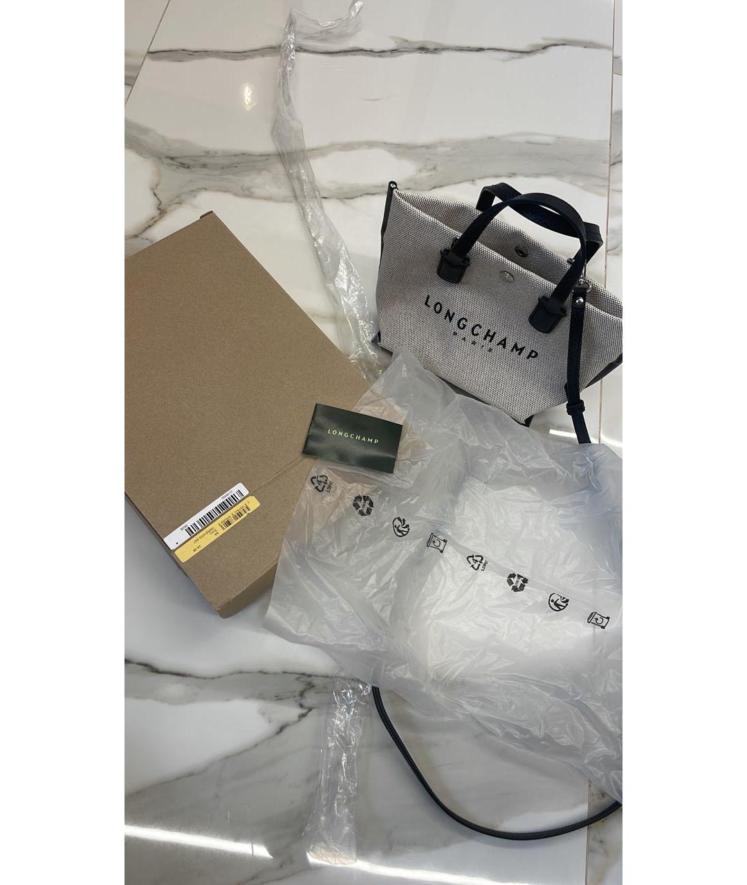 LONGCHAMP Серая хлопковая сумка через плечо, фото 6