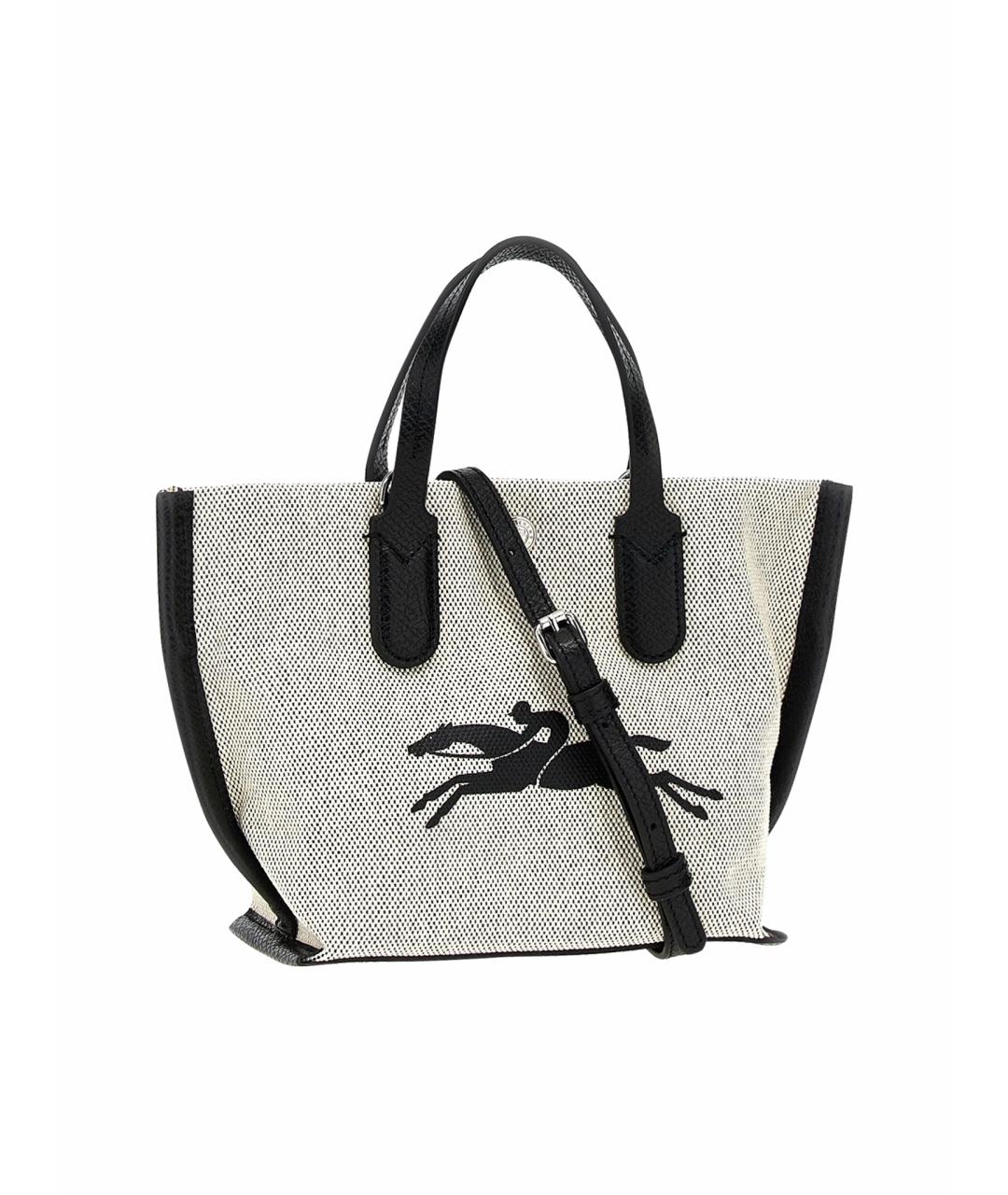 LONGCHAMP Серая хлопковая сумка через плечо, фото 1