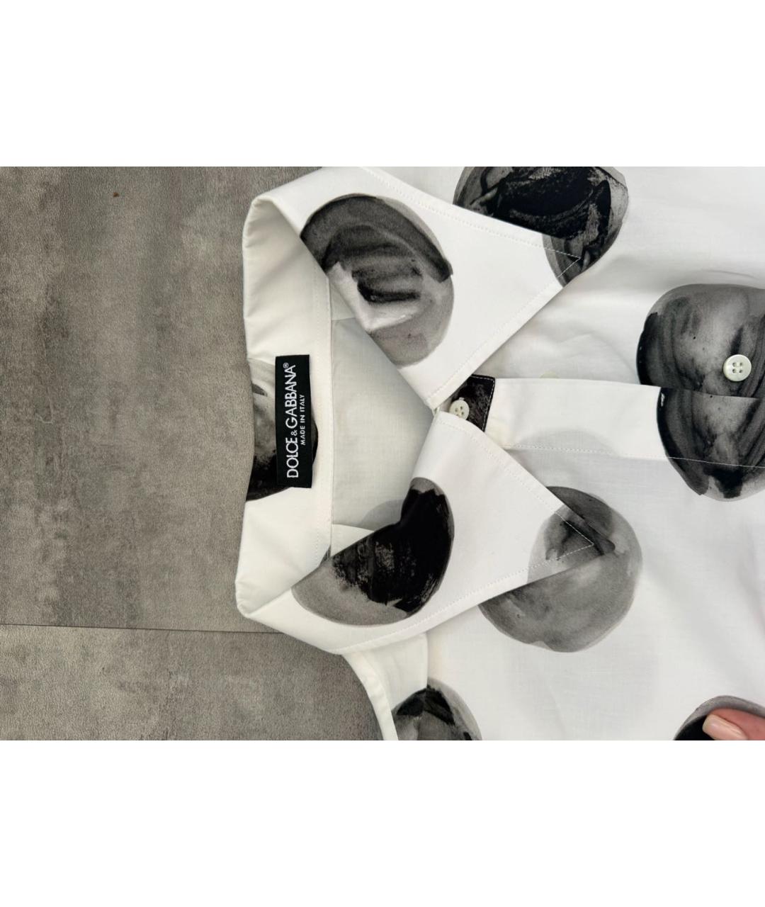 DOLCE&GABBANA Белая хлопковая рубашка, фото 2