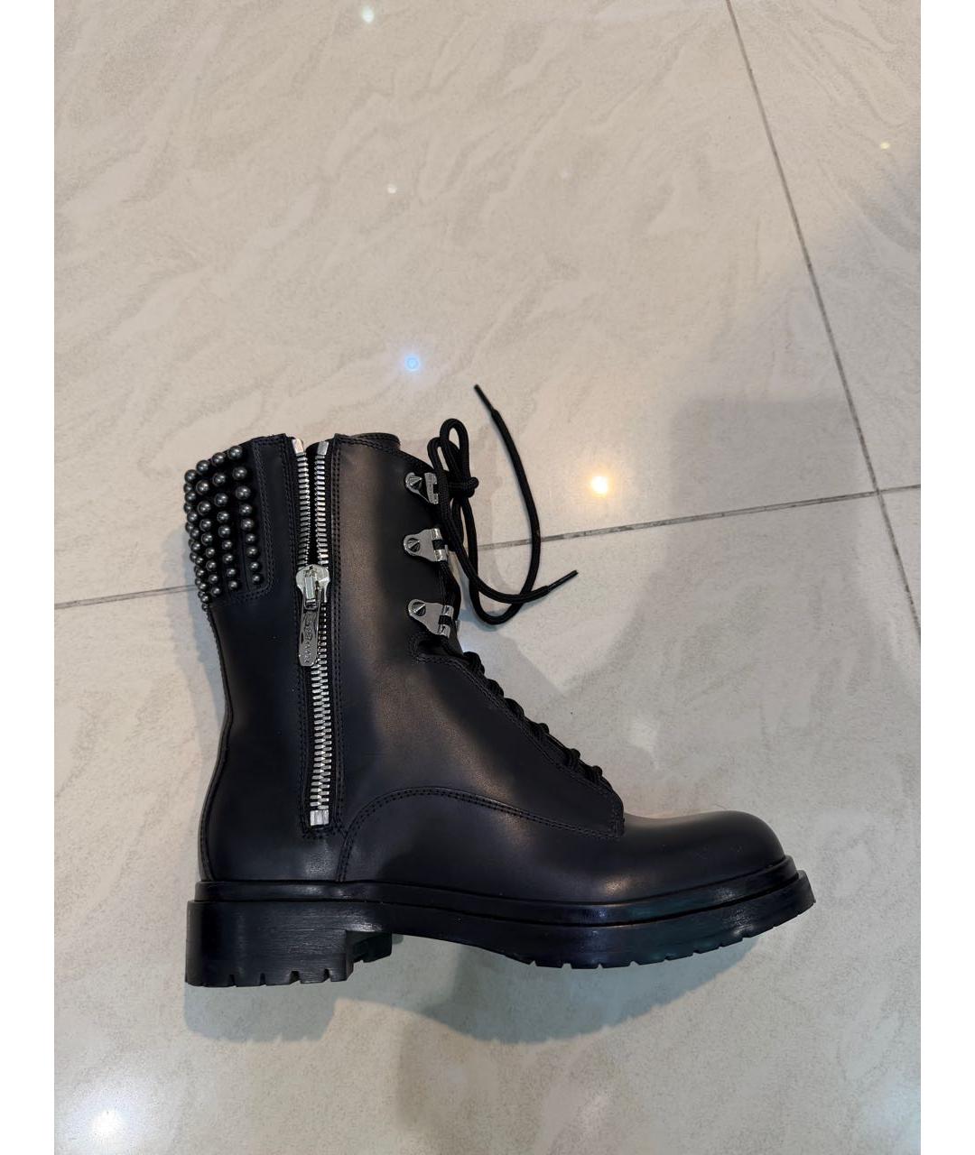 SERGIO ROSSI Черные кожаные ботинки, фото 4