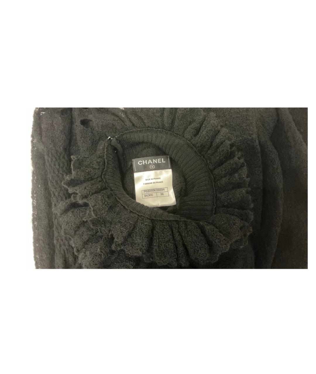CHANEL Черный шерстяной джемпер / свитер, фото 6