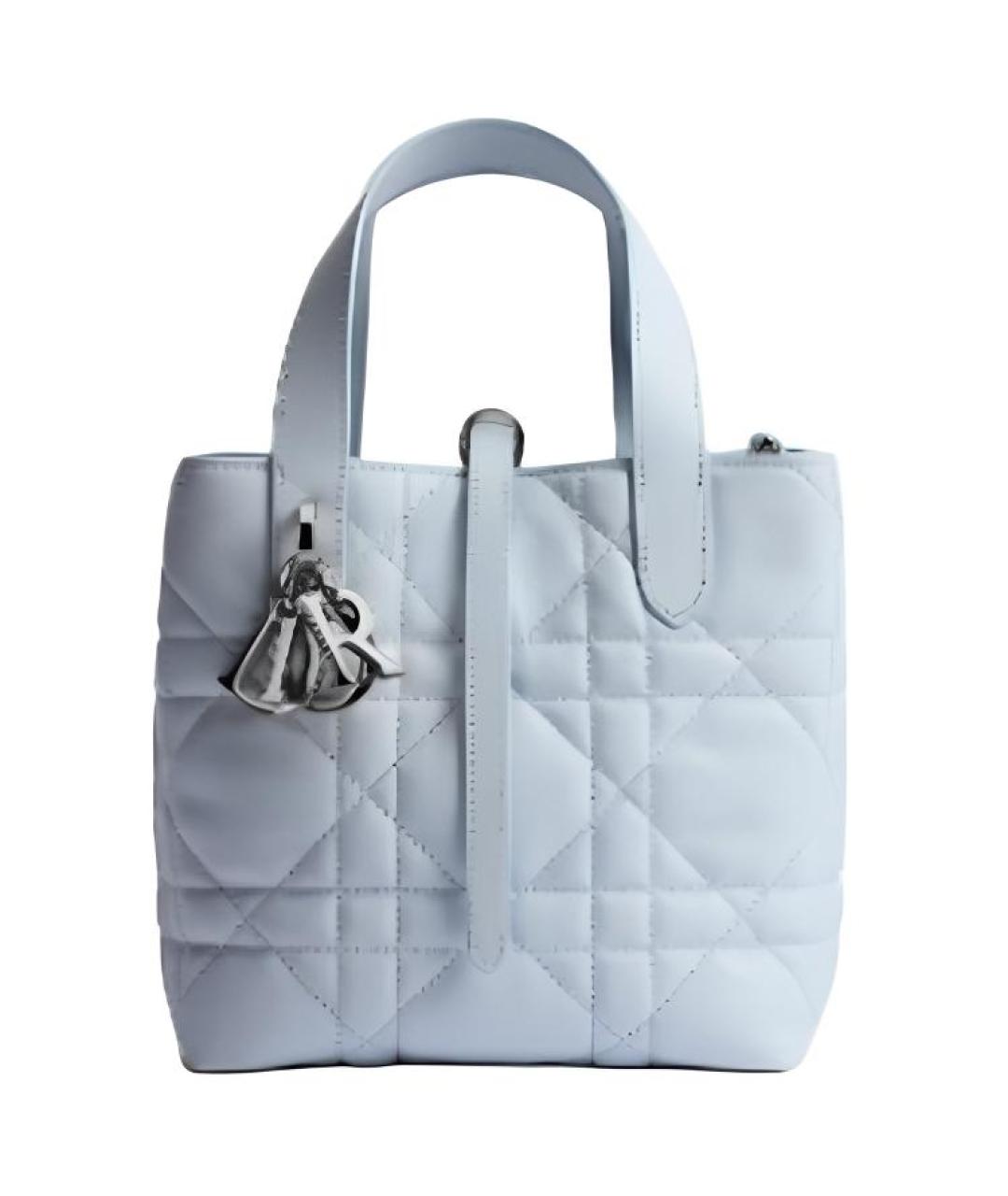 CHRISTIAN DIOR Голубая кожаная сумка через плечо, фото 1