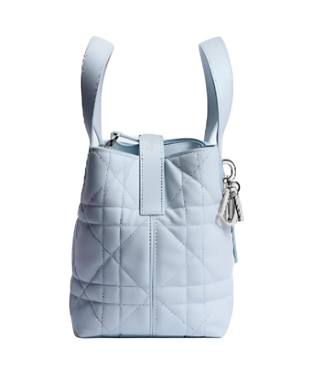 CHRISTIAN DIOR Голубая кожаная сумка через плечо, фото 3