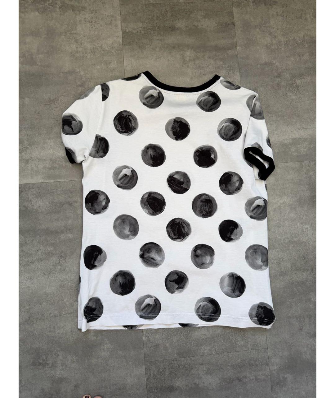 DOLCE&GABBANA Белая хлопко-эластановая футболка, фото 6