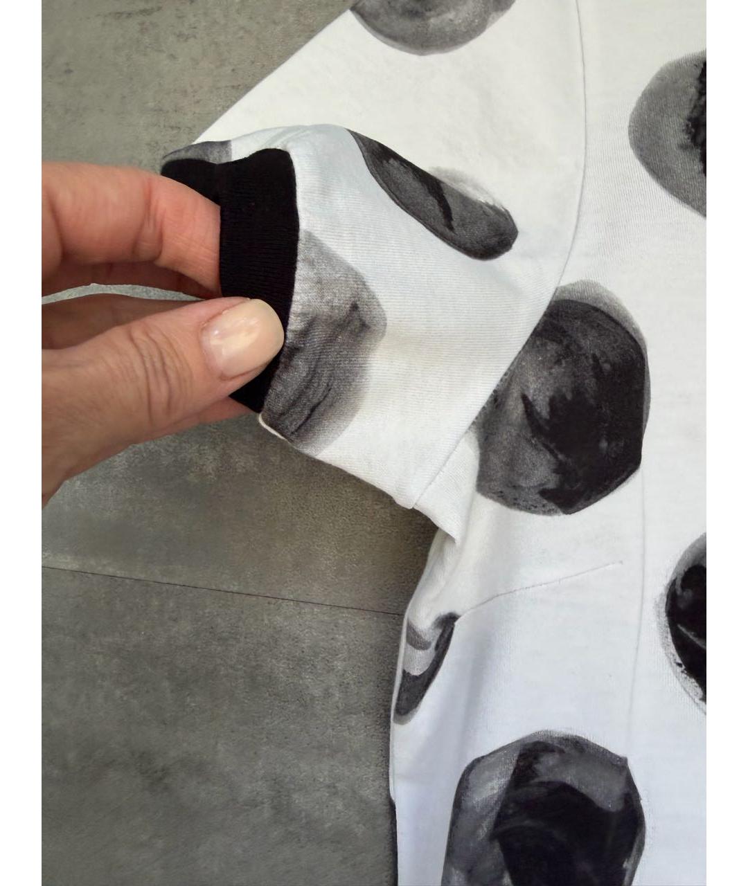 DOLCE&GABBANA Белая хлопко-эластановая футболка, фото 7