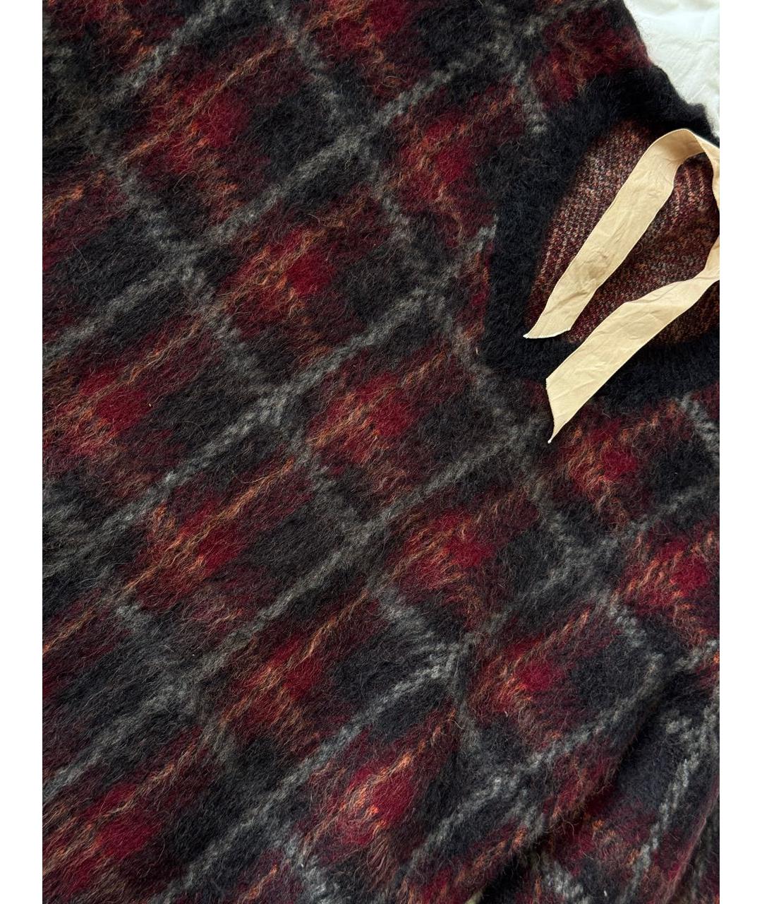 NO. 21 Бордовый шерстяной джемпер / свитер, фото 5