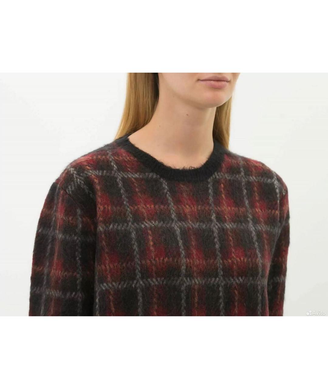 NO. 21 Бордовый шерстяной джемпер / свитер, фото 8