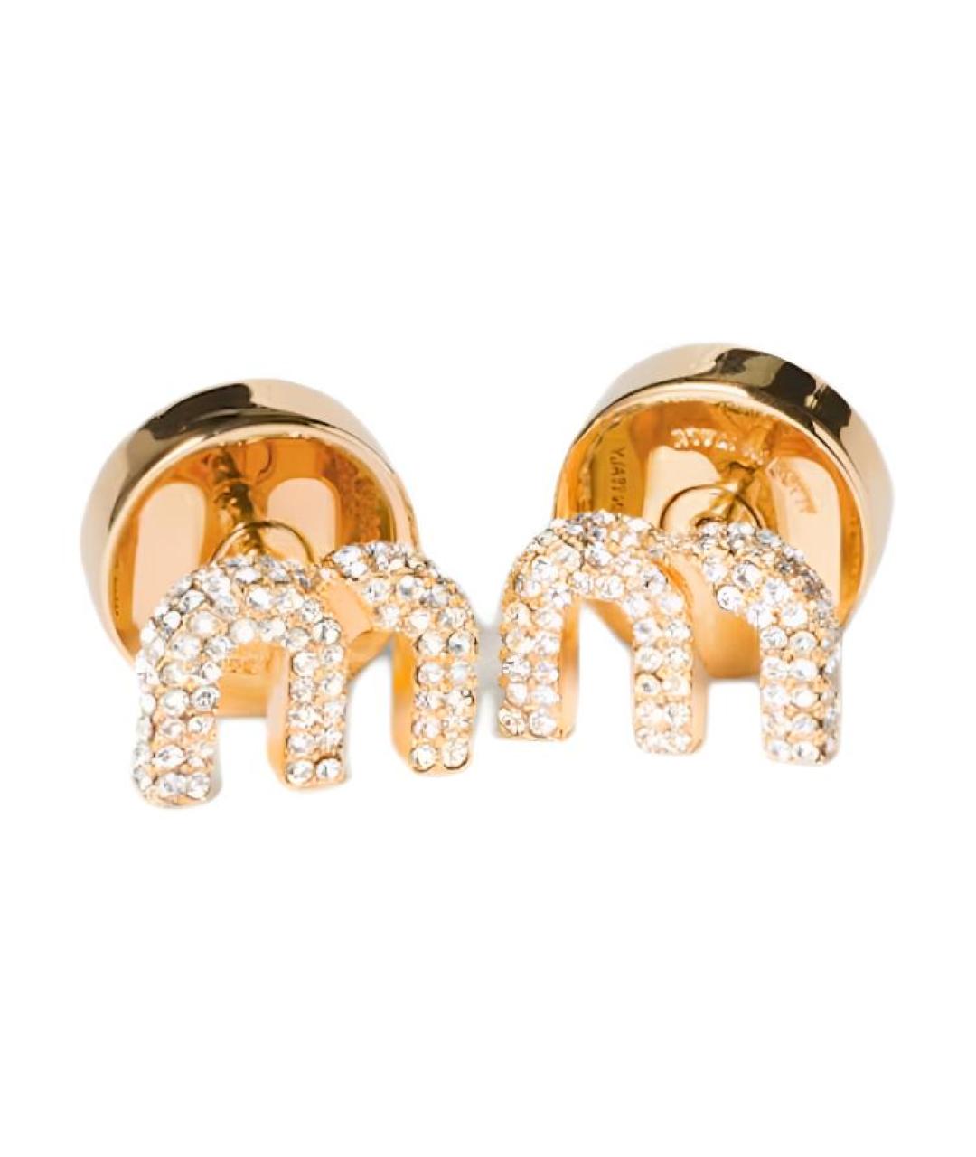 MIU MIU Золотые латунные серьги, фото 1