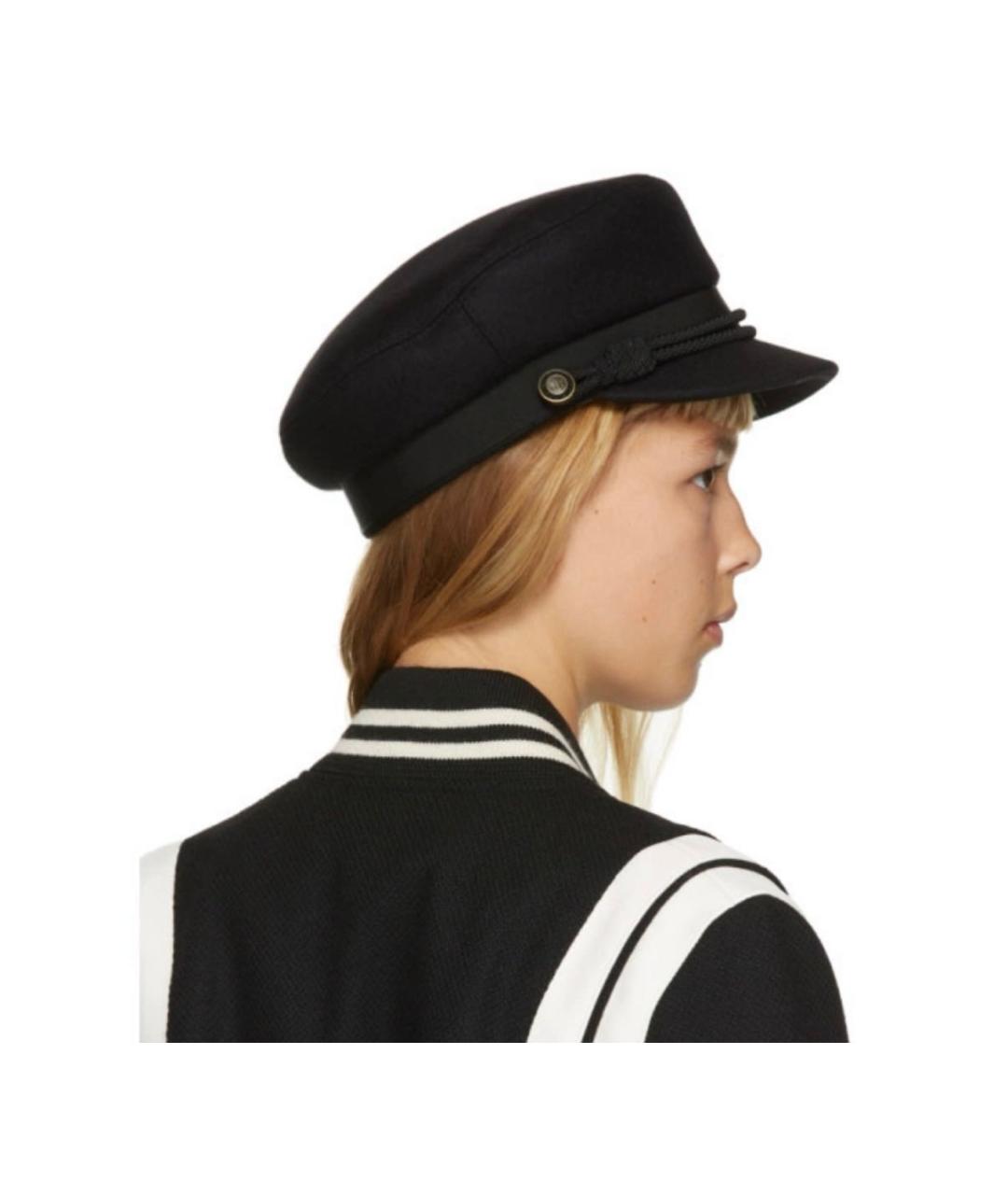 SAINT LAURENT Черная шерстяная шапка, фото 6