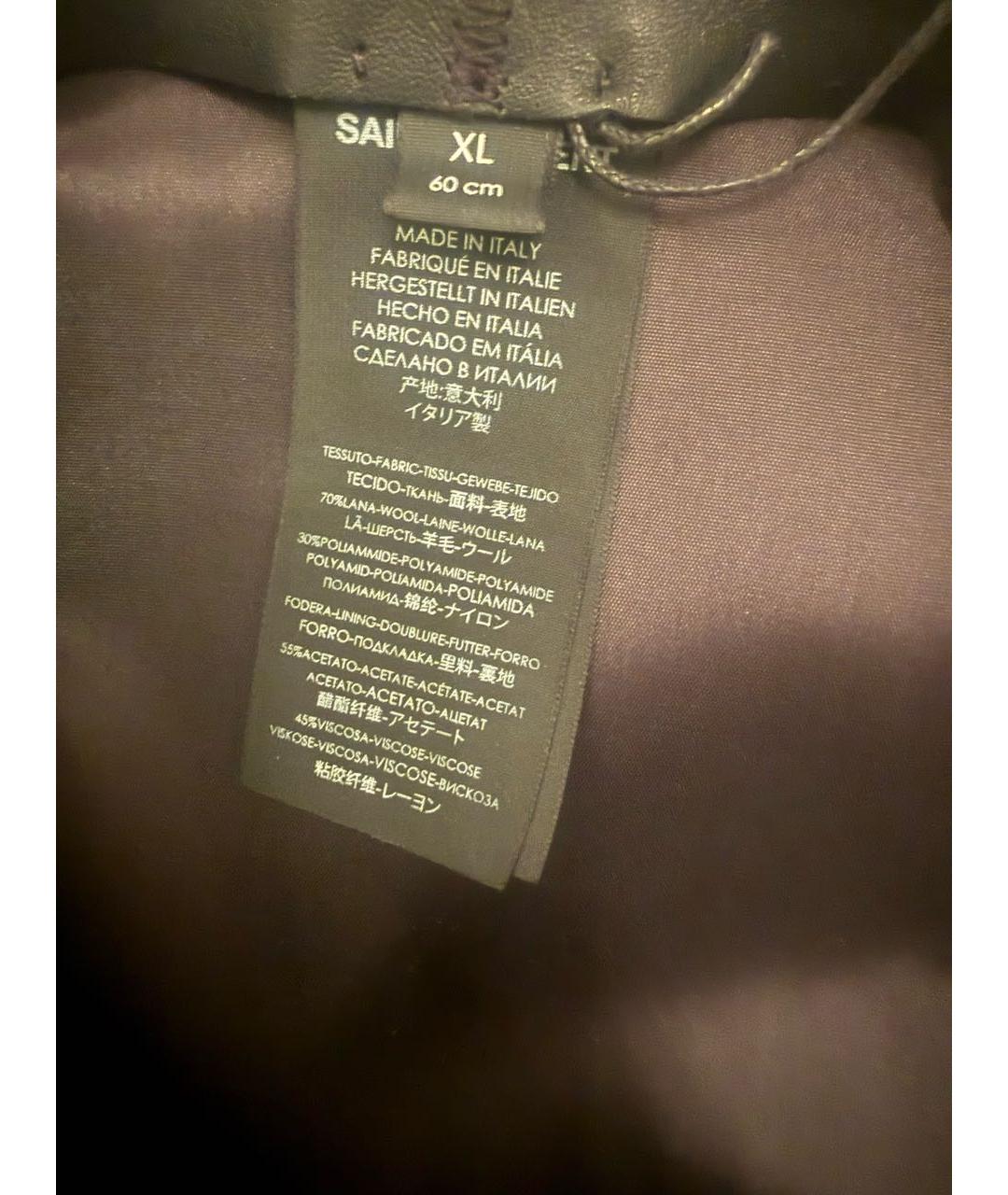 SAINT LAURENT Черная шерстяная шапка, фото 4