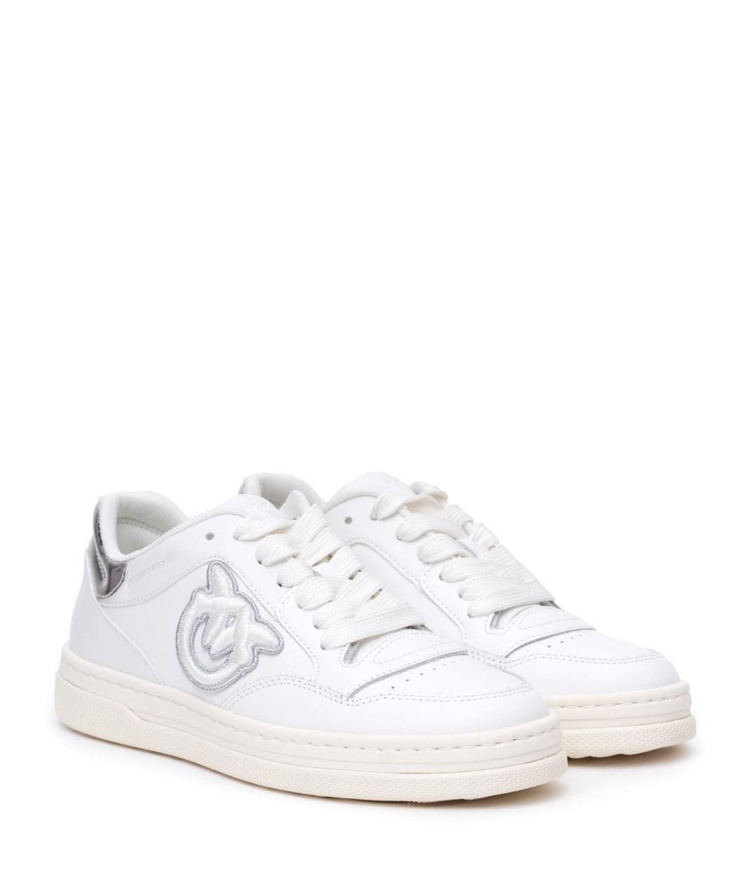 PINKO Белые кожаные кеды, фото 4