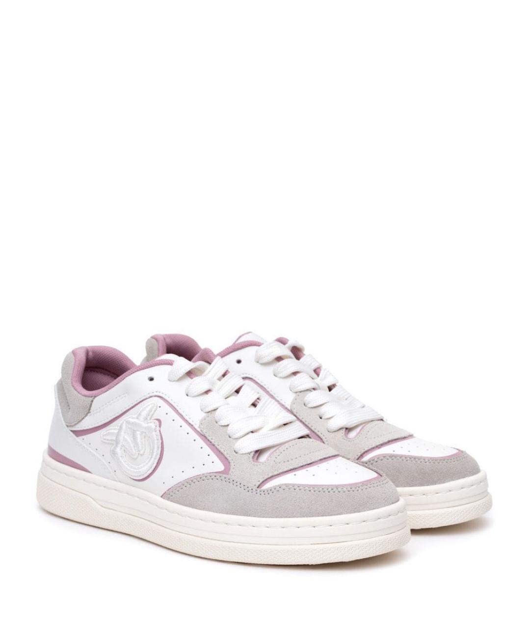 PINKO Белые кожаные кеды, фото 2