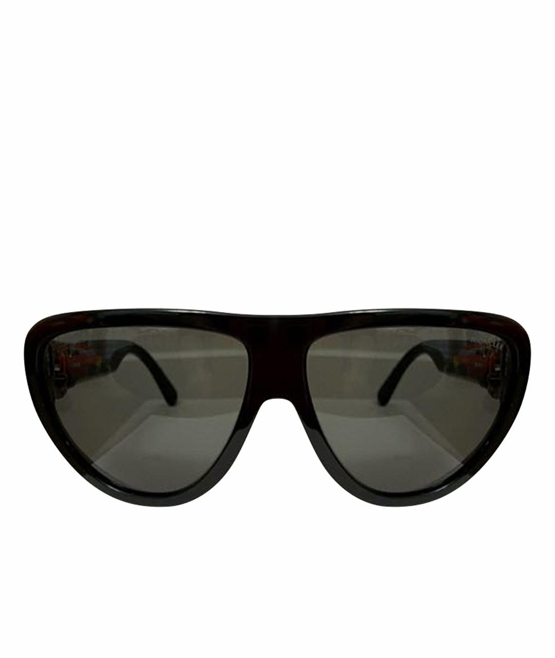 MONCLER Черные пластиковые солнцезащитные очки, фото 1