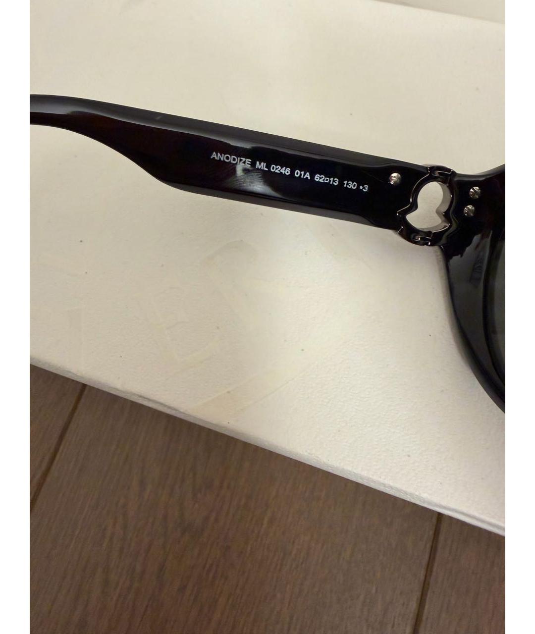 MONCLER Черные пластиковые солнцезащитные очки, фото 6