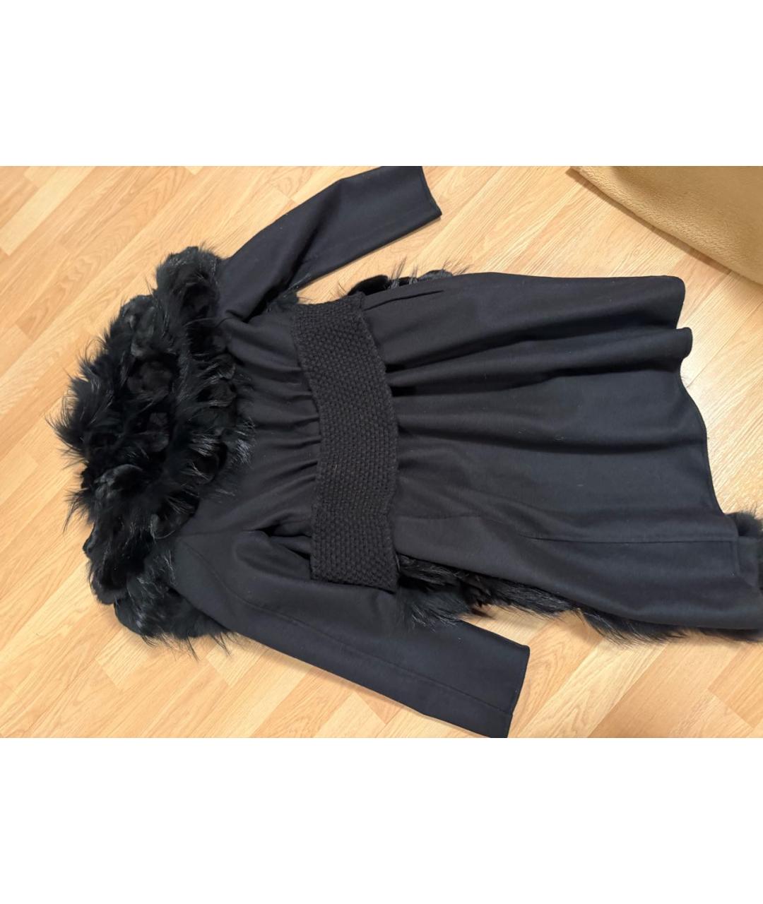 ERMANNO SCERVINO Черное пальто, фото 2