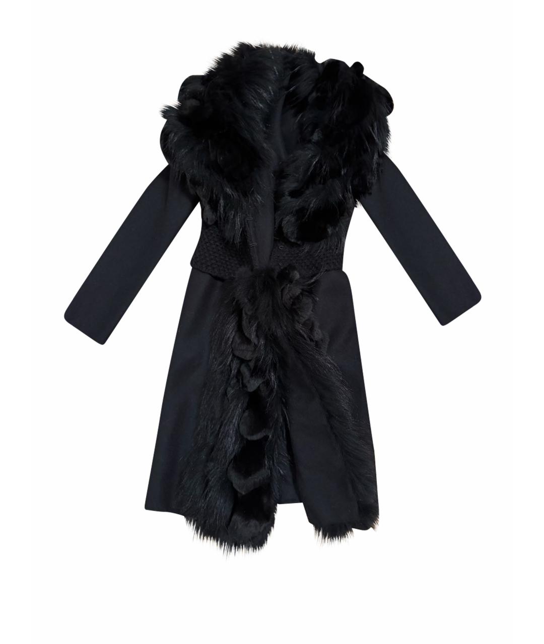 ERMANNO SCERVINO Черное пальто, фото 1