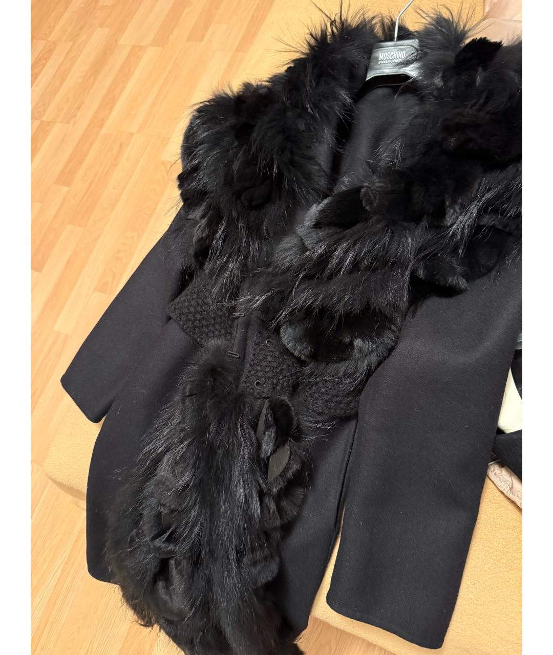 ERMANNO SCERVINO Черное пальто, фото 4