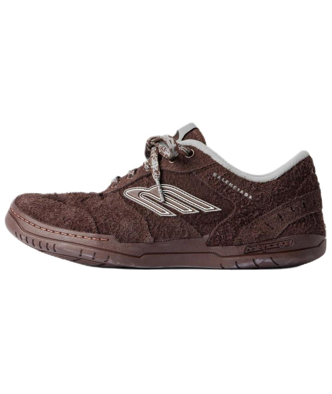 BALENCIAGA Коричневые низкие кроссовки / кеды, фото 2