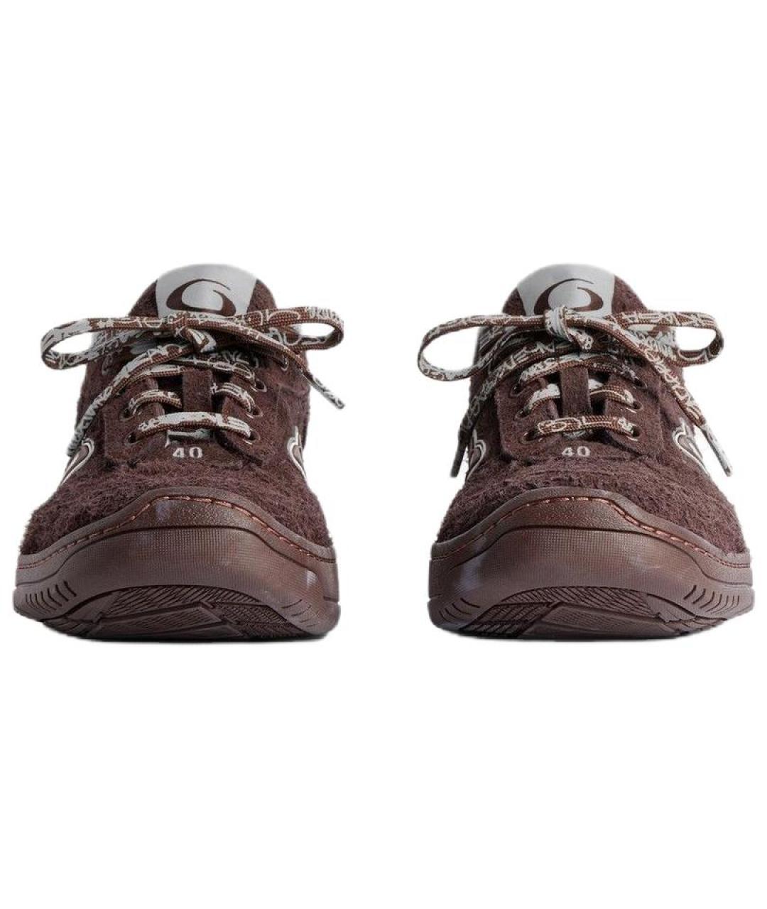 BALENCIAGA Коричневые низкие кроссовки / кеды, фото 3