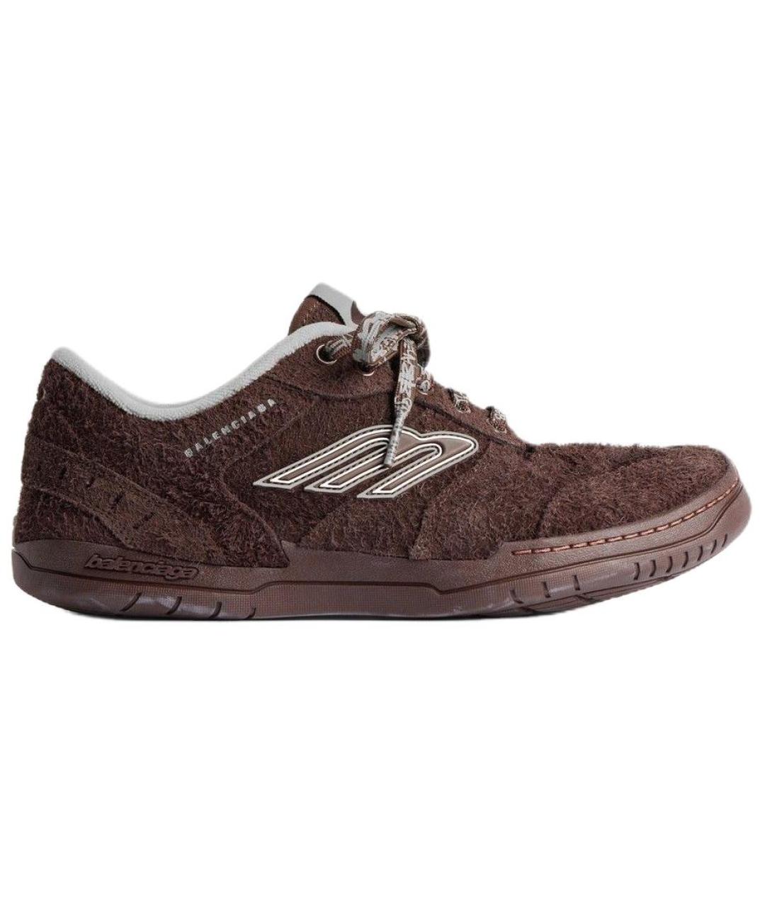 BALENCIAGA Коричневые низкие кроссовки / кеды, фото 1