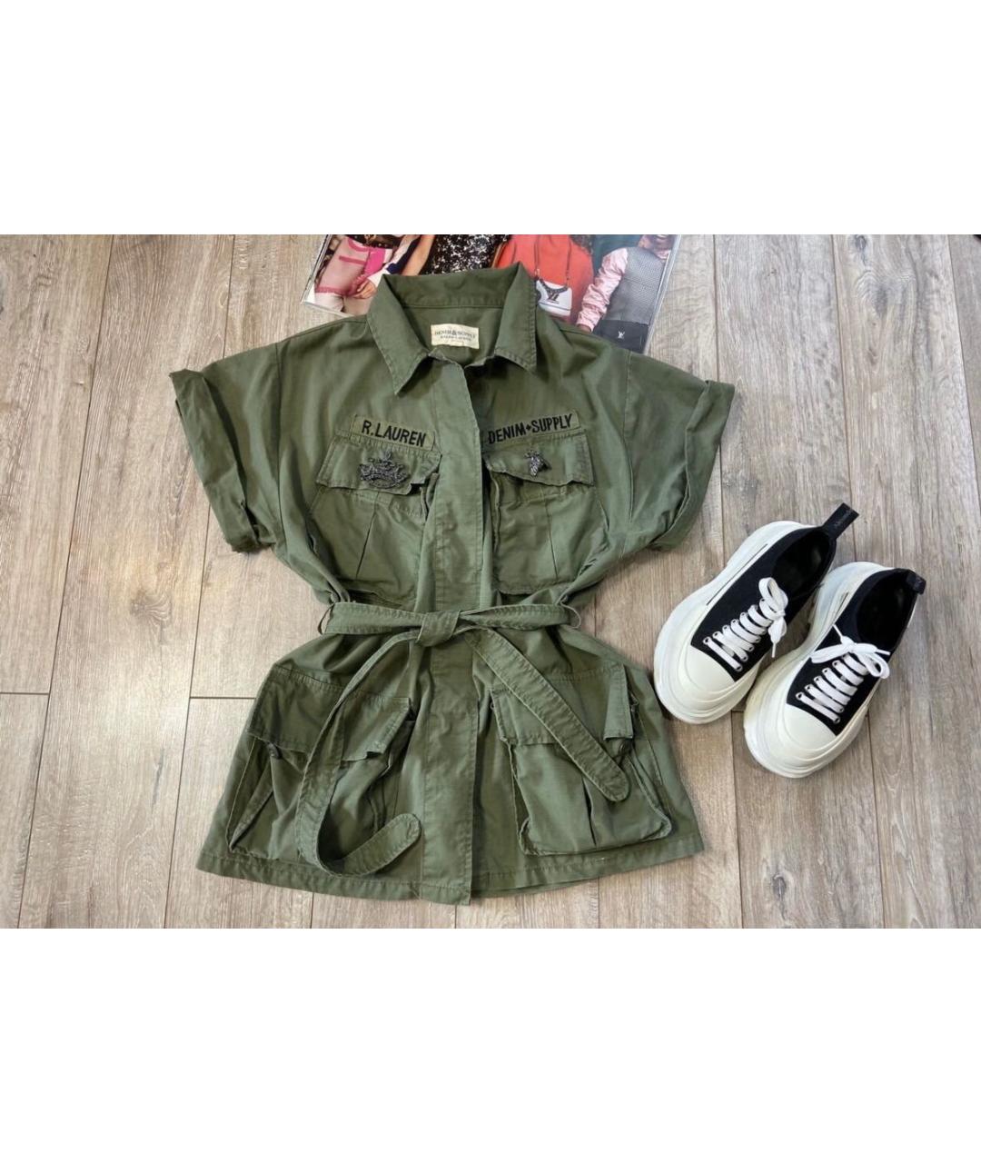 RALPH LAUREN Хаки хлопковая куртка, фото 9