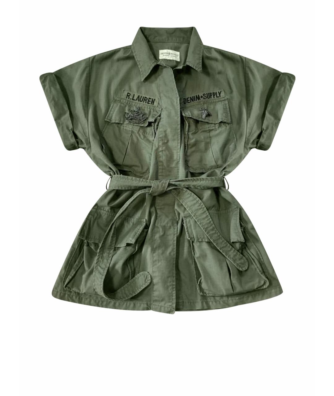 RALPH LAUREN Хаки хлопковая куртка, фото 1
