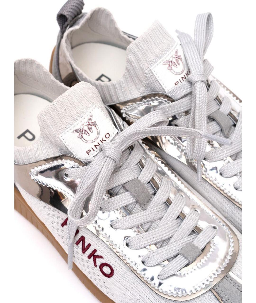 PINKO Серые текстильные кроссовки, фото 2
