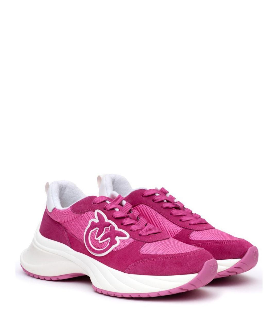 PINKO Розовые замшевые кроссовки, фото 2