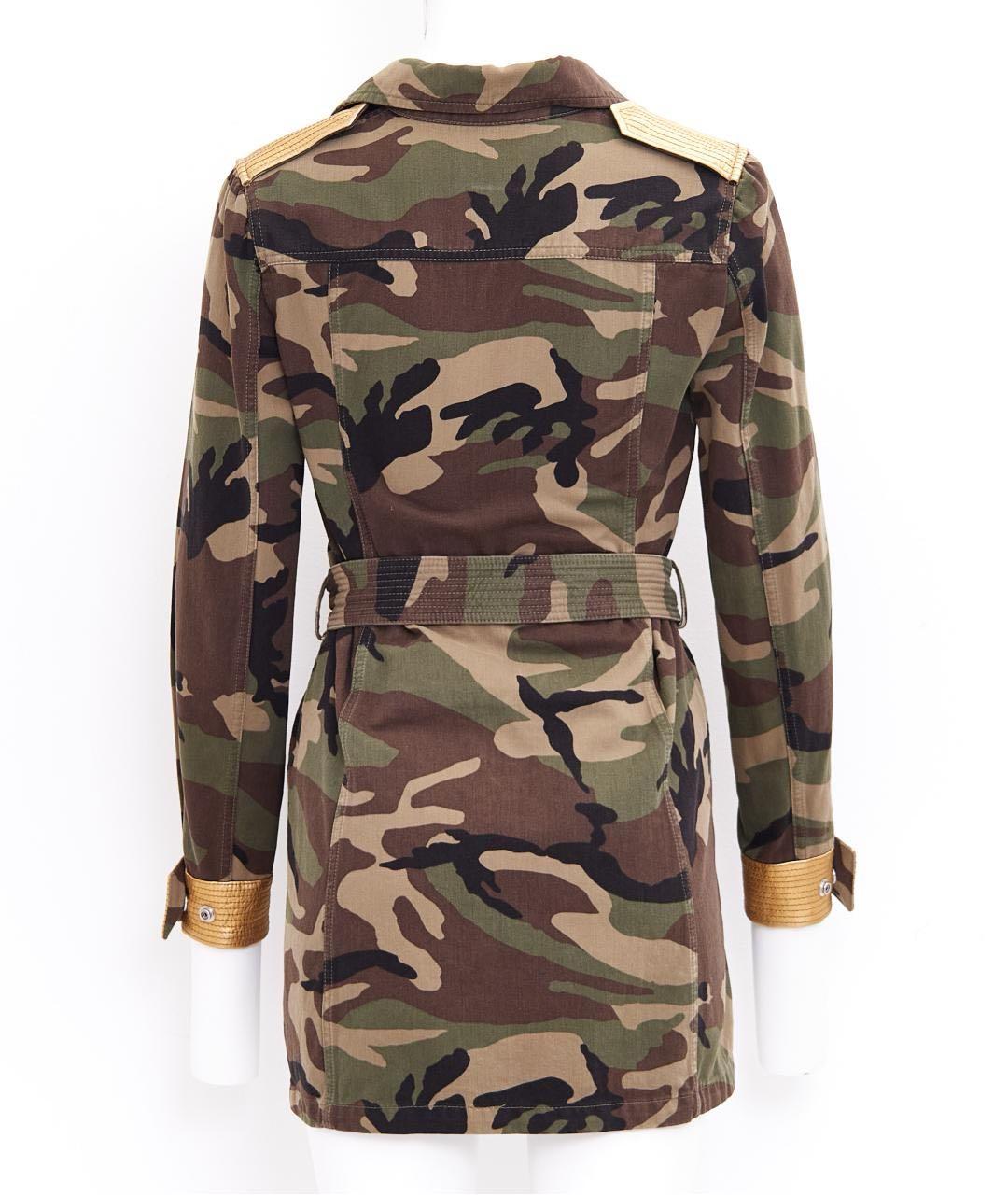 SAINT LAURENT Хаки хлопковая парка, фото 2