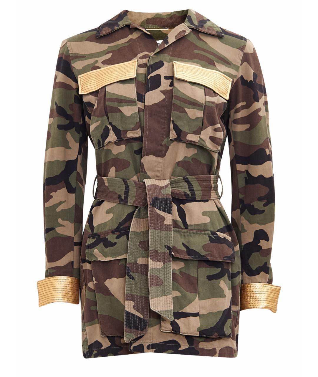 SAINT LAURENT Хаки хлопковая парка, фото 9