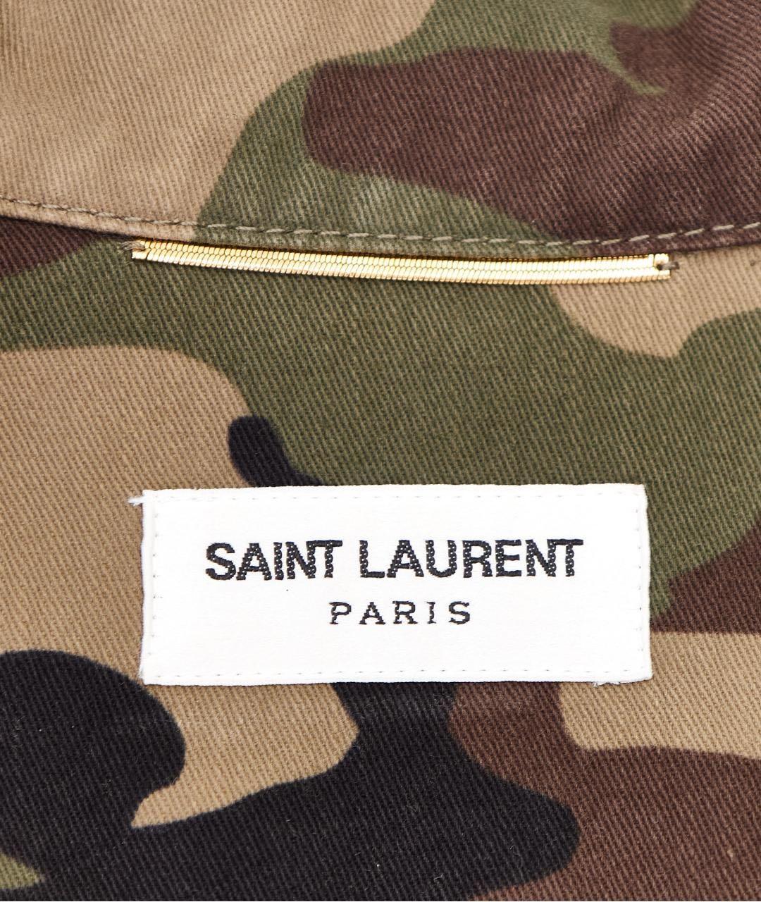 SAINT LAURENT Хаки хлопковая парка, фото 5
