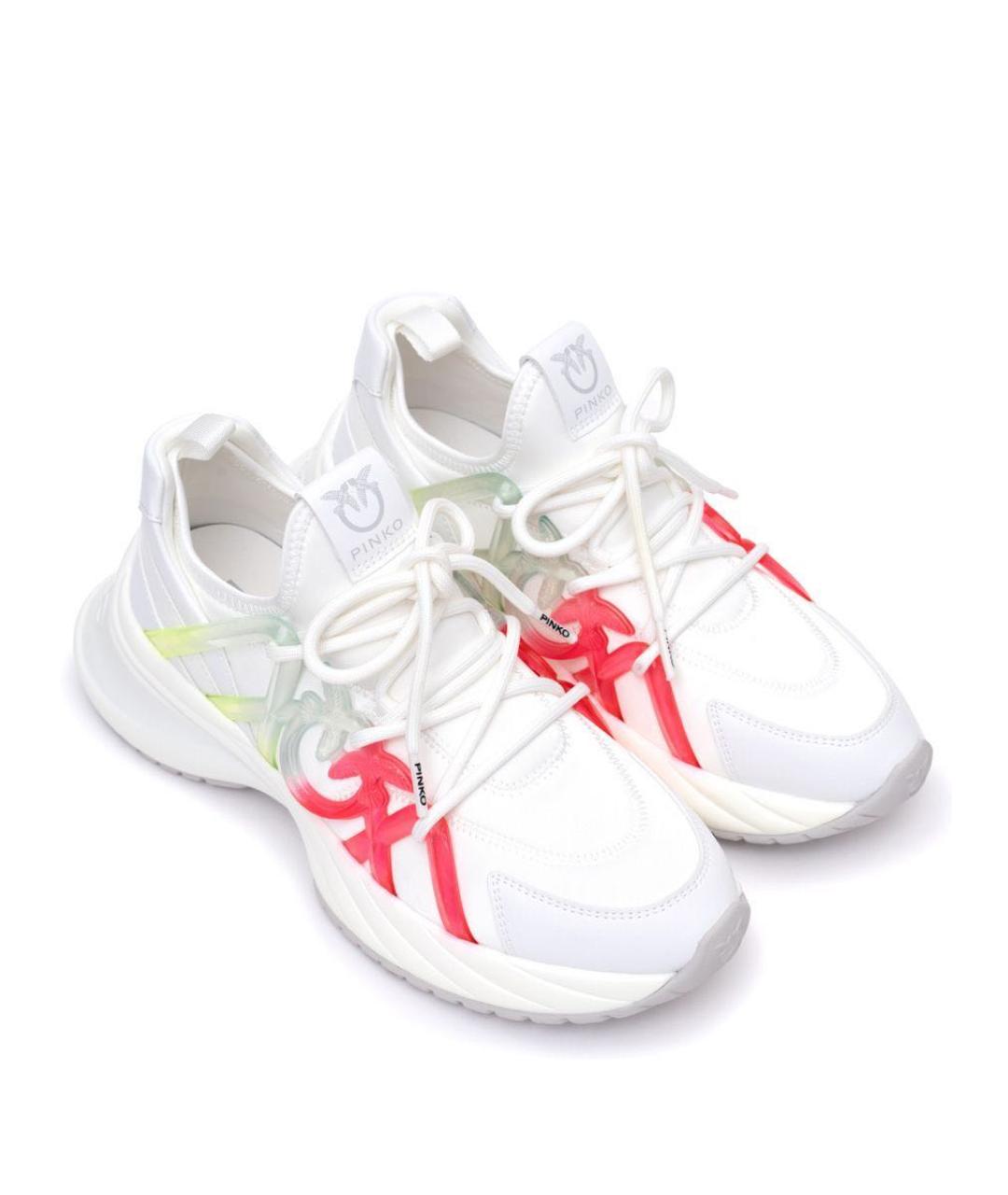PINKO Белые текстильные кроссовки, фото 2