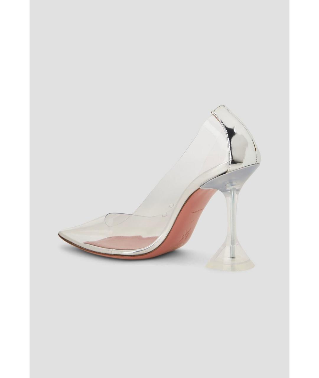 Amina Muaddi Серебряные туфли, фото 3