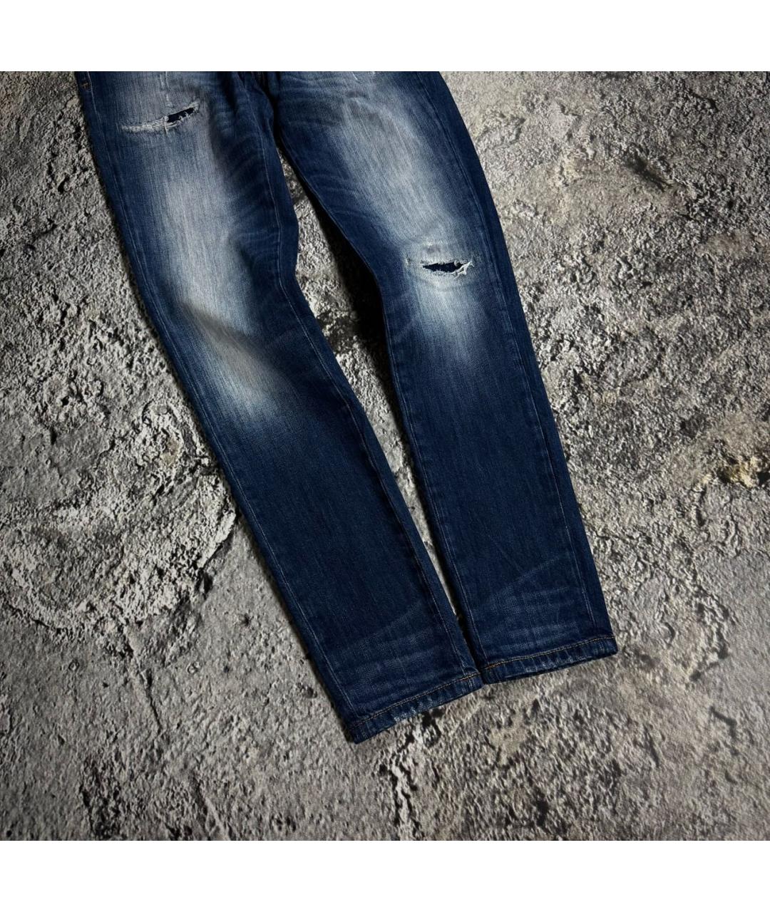 JUST CAVALLI Голубые хлопко-эластановые джинсы скинни, фото 6