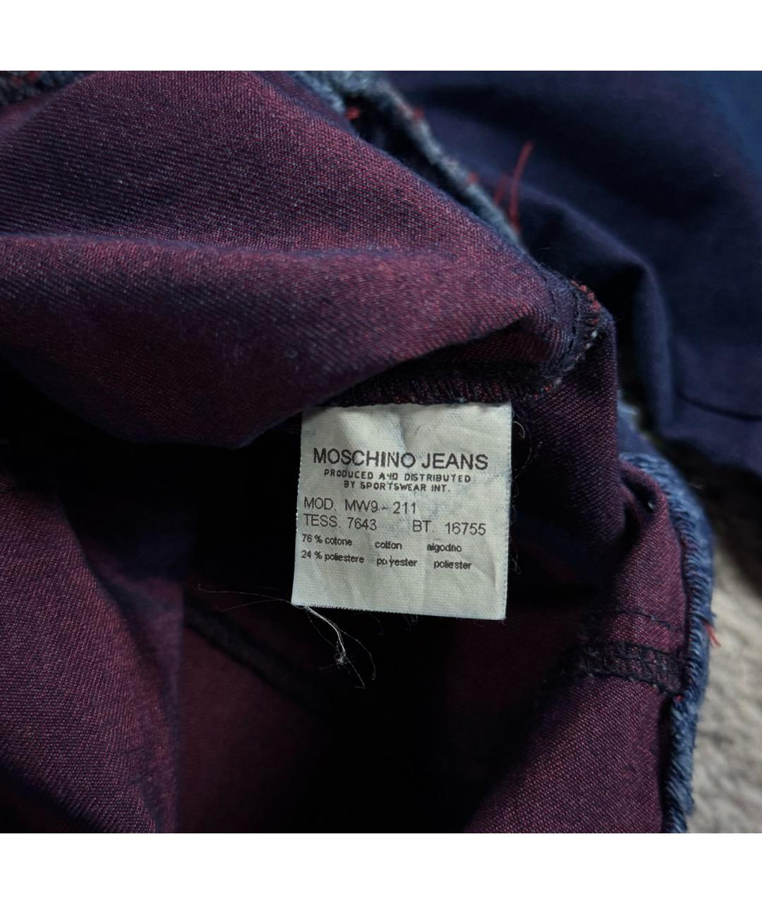 MOSCHINO JEANS Темно-синяя хлопковая куртка, фото 4