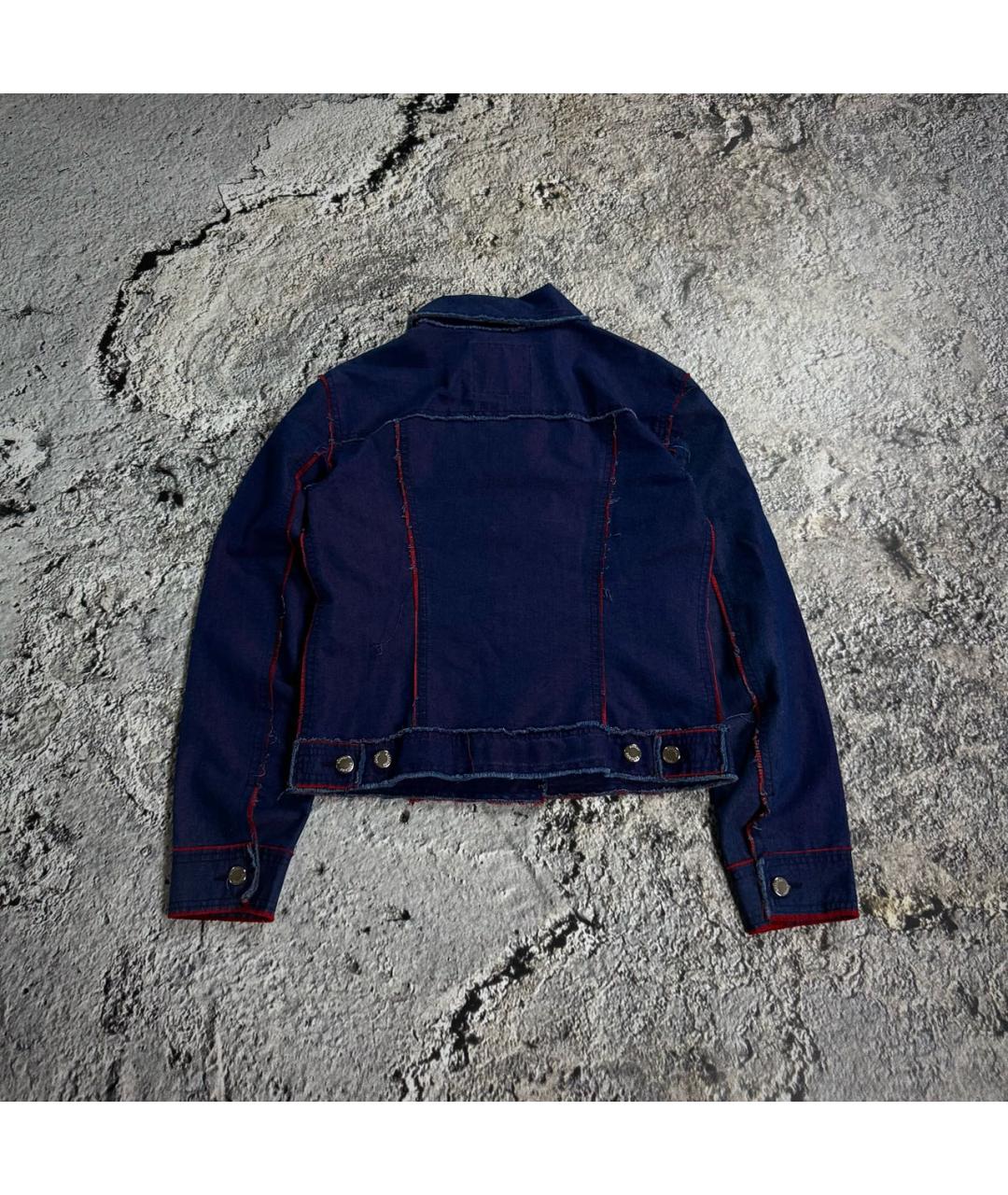 MOSCHINO JEANS Темно-синяя хлопковая куртка, фото 2