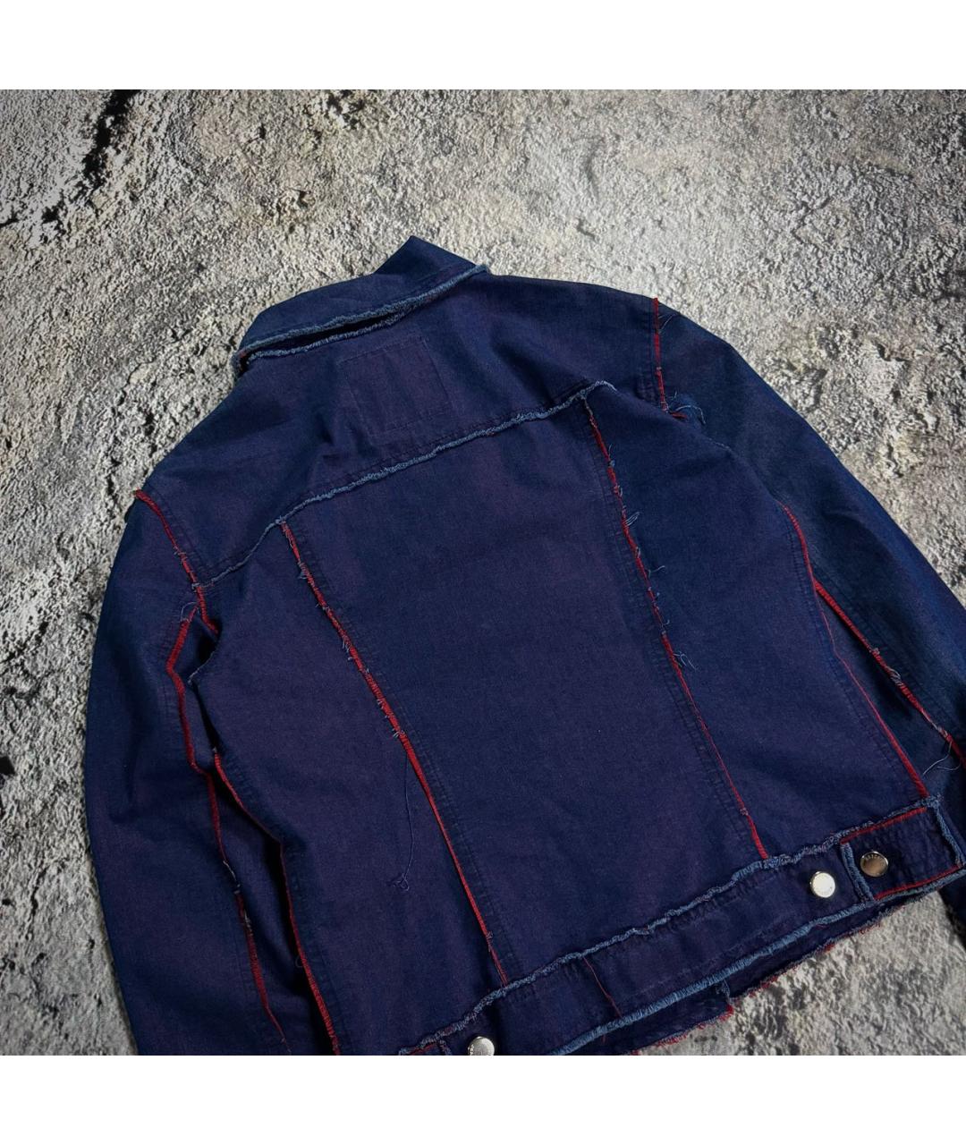 MOSCHINO JEANS Темно-синяя хлопковая куртка, фото 8