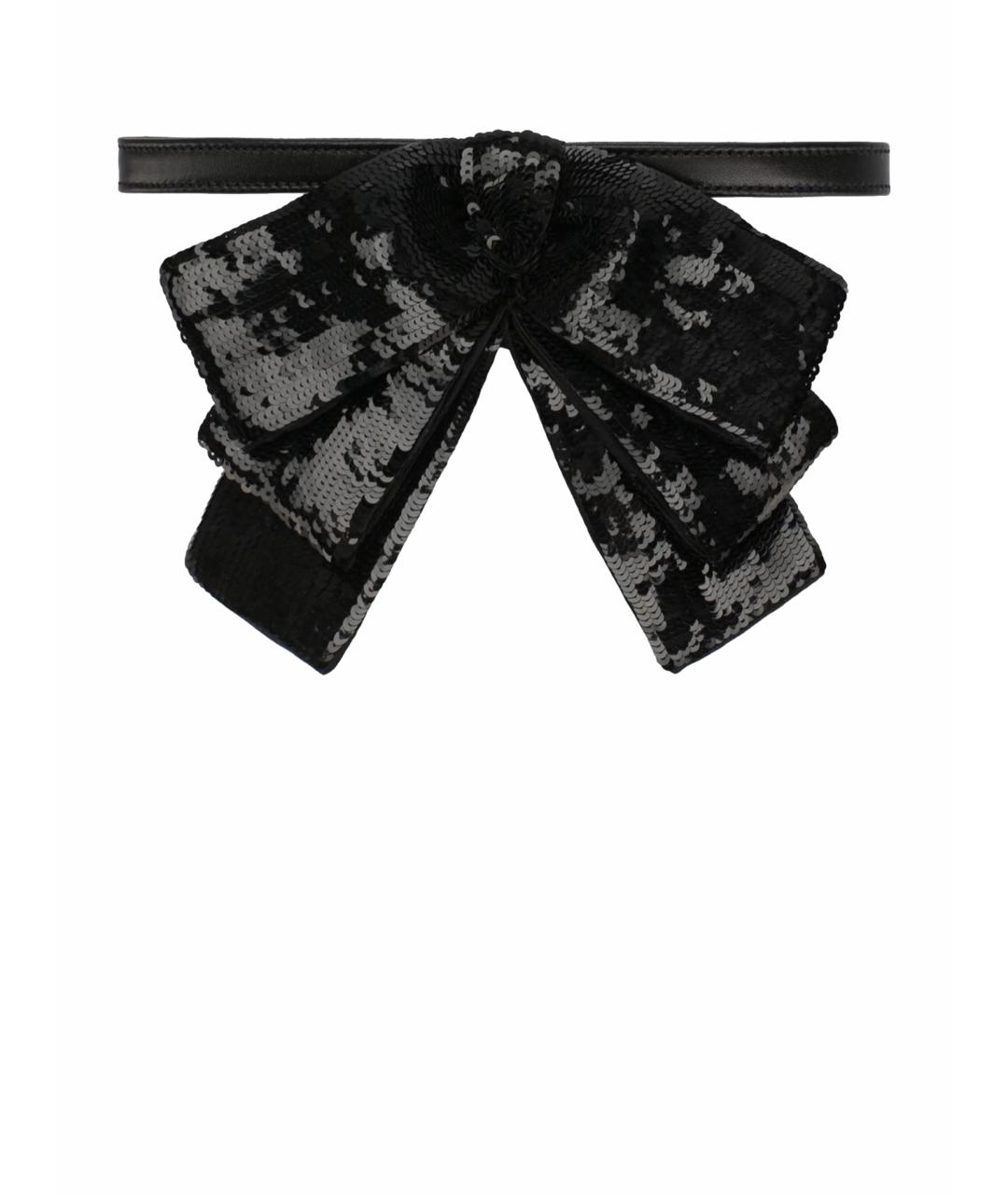 SAINT LAURENT Черный шелковый чокер, фото 1