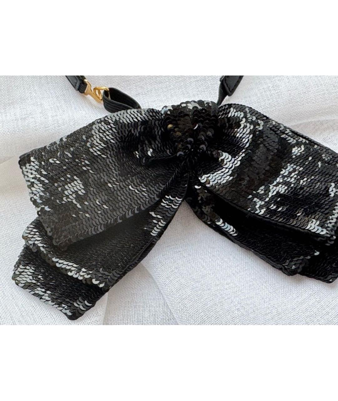 SAINT LAURENT Черный шелковый чокер, фото 5