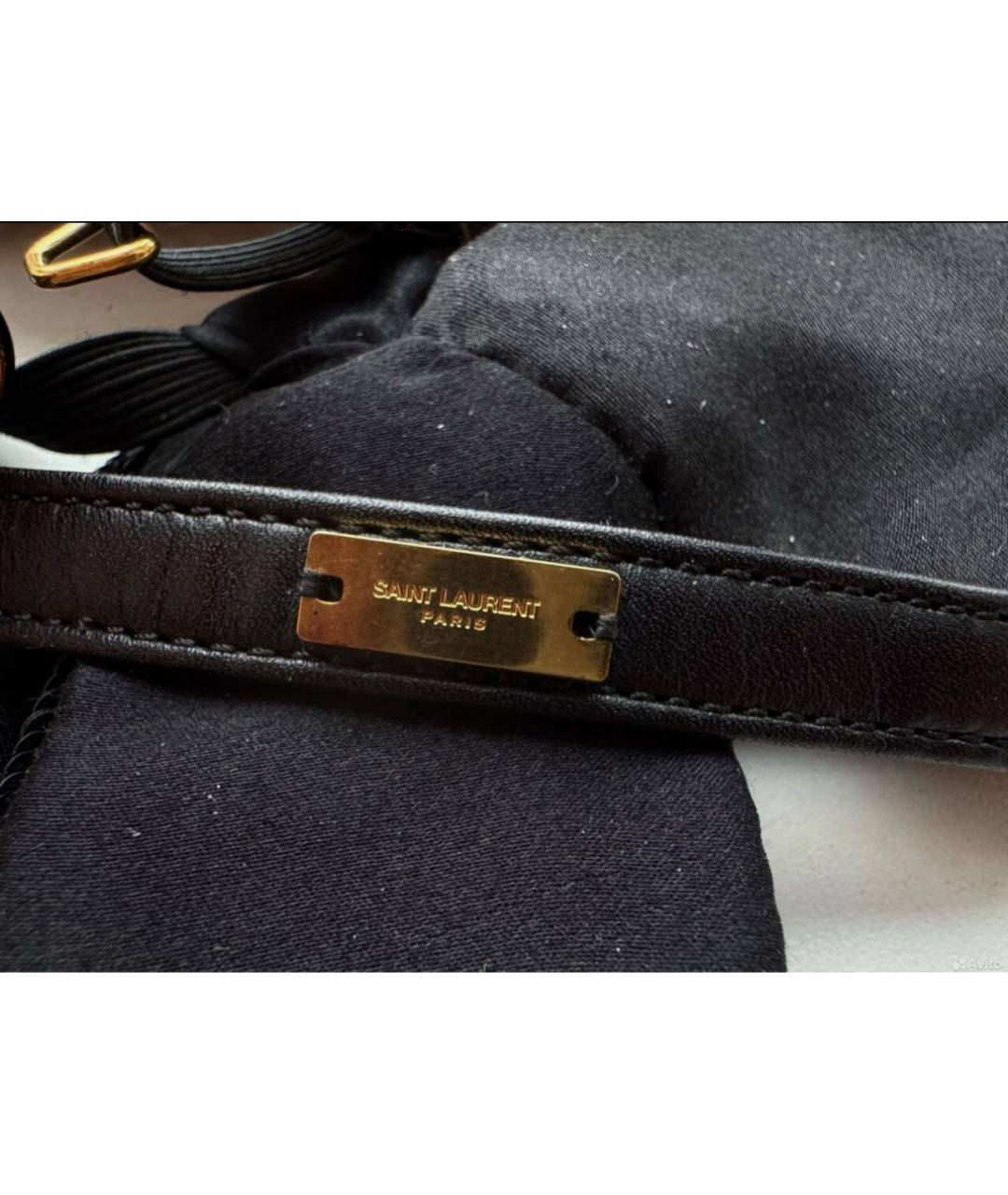 SAINT LAURENT Черный шелковый чокер, фото 7