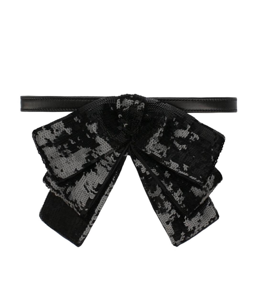 SAINT LAURENT Черный шелковый чокер, фото 8