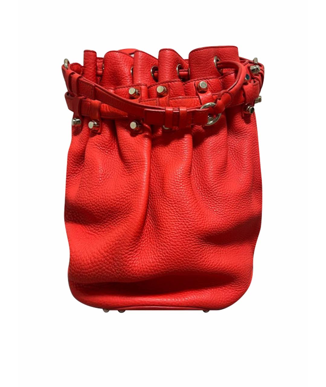 ALEXANDER WANG Красная кожаная сумка с короткими ручками, фото 1