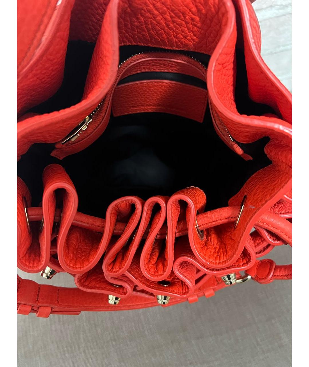 ALEXANDER WANG Красная кожаная сумка с короткими ручками, фото 4