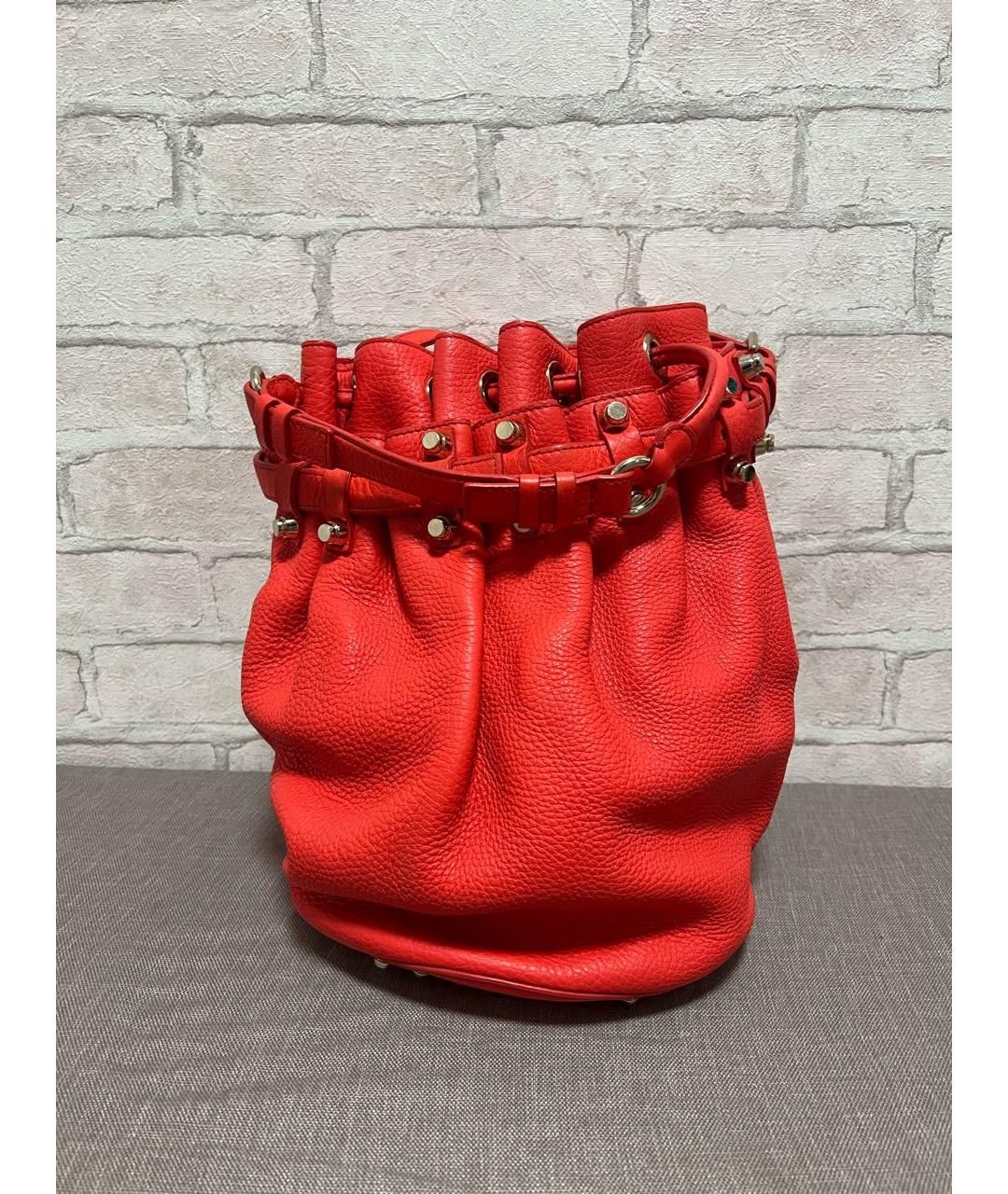 ALEXANDER WANG Красная кожаная сумка с короткими ручками, фото 5