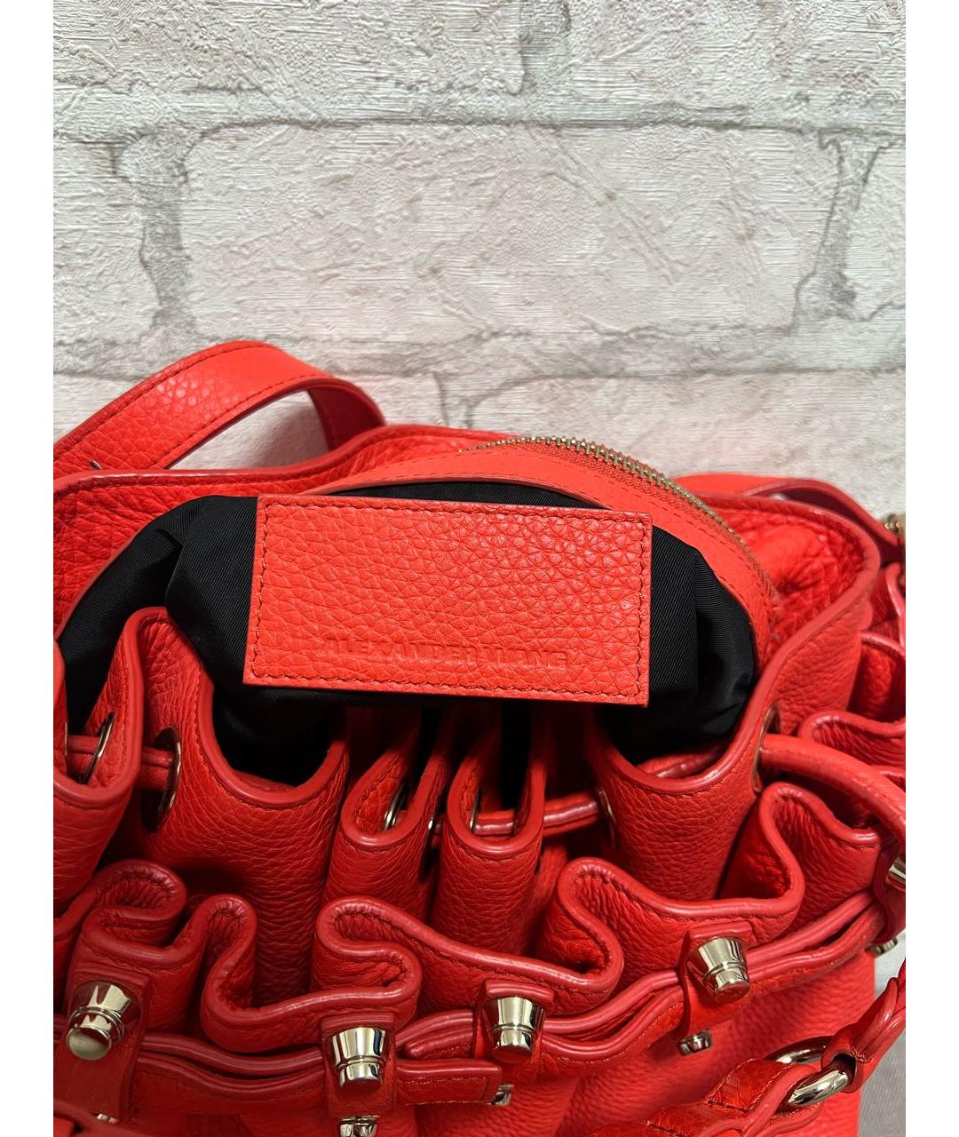 ALEXANDER WANG Красная кожаная сумка с короткими ручками, фото 3