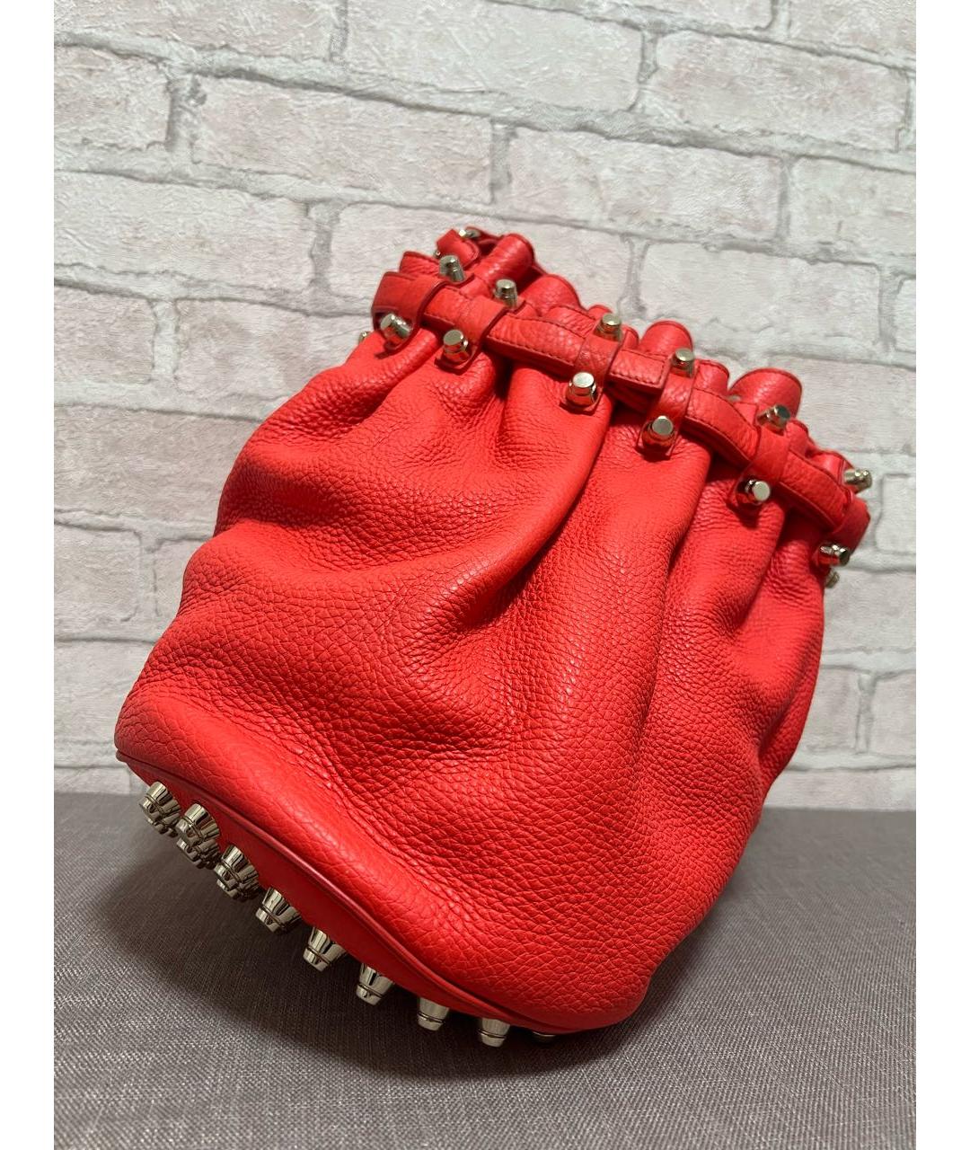 ALEXANDER WANG Красная кожаная сумка с короткими ручками, фото 2