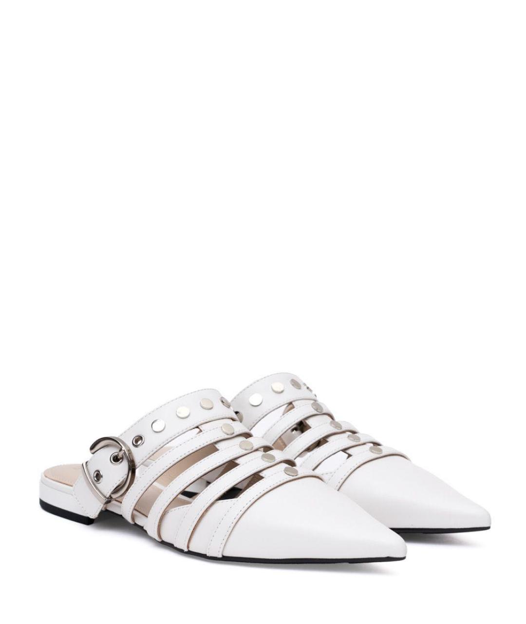 PINKO Белые кожаные сабо, фото 2