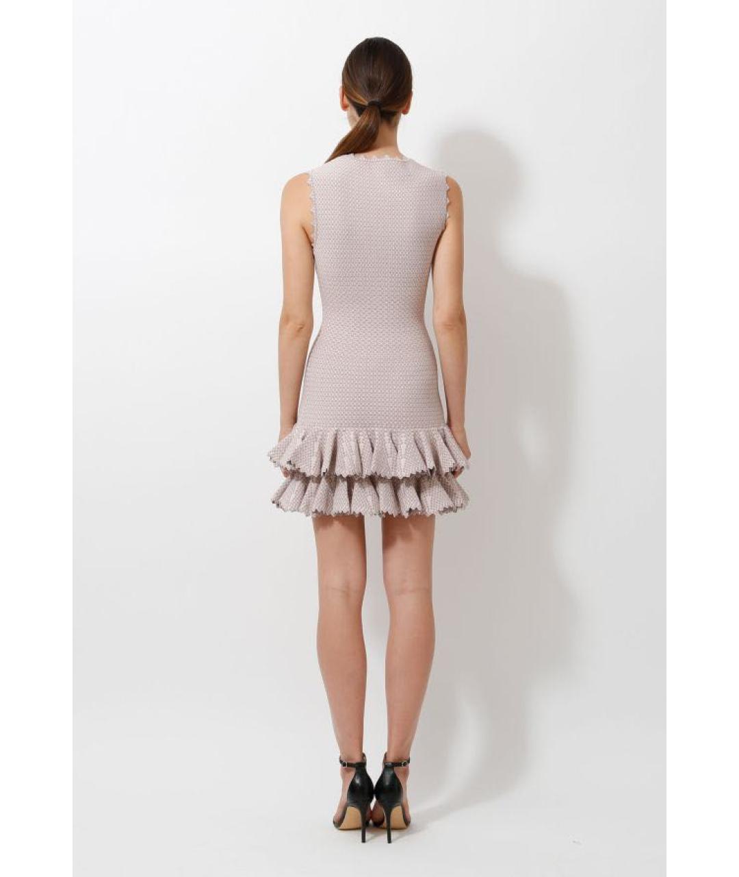 ALAIA Розовое вискозное коктейльное платье, фото 4