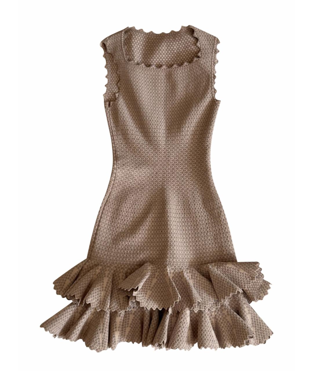 ALAIA Розовое вискозное коктейльное платье, фото 1